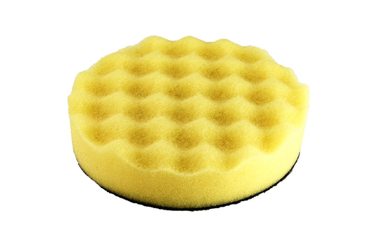 Yellow Waffle Foam Pad Buffer Sponge - Set of 3 Pieces - Air Polisher Accessory