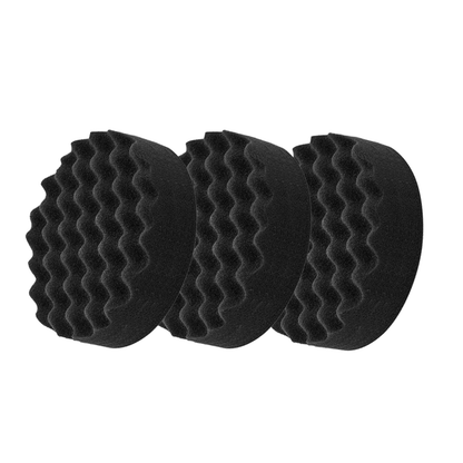 Soft Black Waffle Foam Pad Buffer Sponge - Set of 3 Pieces - Air Polisher Accessory