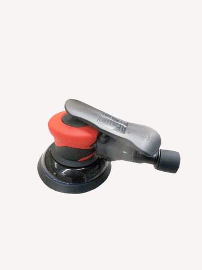 Industrial Safety 5-tums Air Palm Sander, 11000 RPM, 0,2 omloppsstorlek, krok- och ögledyna, centralt dammuppsamlarsystem