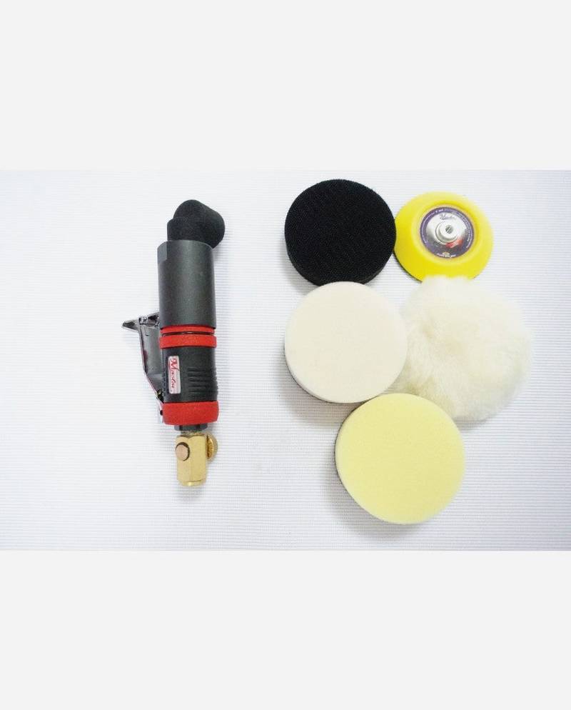 Small 3-inch Right Angle Geared Planetary Motion Air Polisher/Sander and Buffer Set, 3000 rpm - 58160 - USD $250 - Master Palm Pneumatic